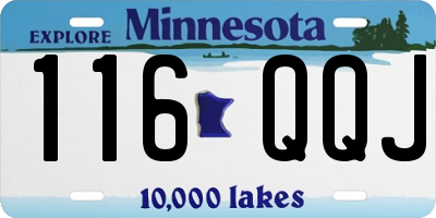 MN license plate 116QQJ