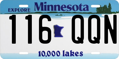 MN license plate 116QQN