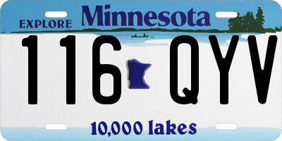 MN license plate 116QYV