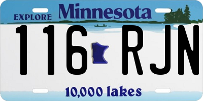 MN license plate 116RJN