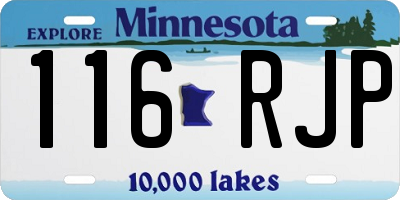 MN license plate 116RJP