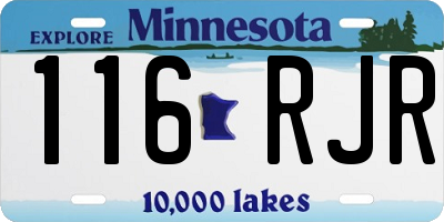 MN license plate 116RJR