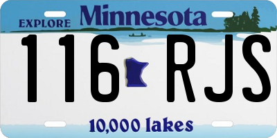 MN license plate 116RJS
