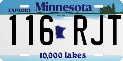 MN license plate 116RJT