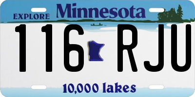 MN license plate 116RJU