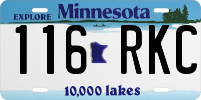 MN license plate 116RKC