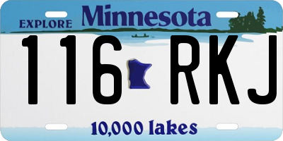 MN license plate 116RKJ