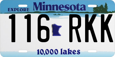 MN license plate 116RKK