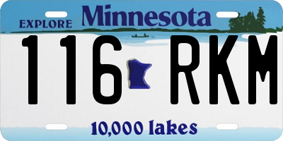 MN license plate 116RKM