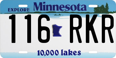 MN license plate 116RKR