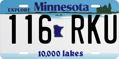 MN license plate 116RKU