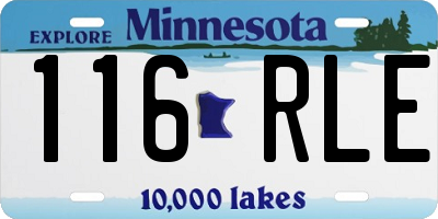MN license plate 116RLE