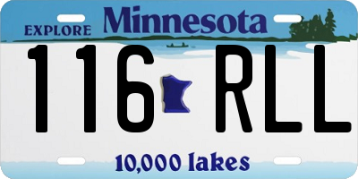 MN license plate 116RLL