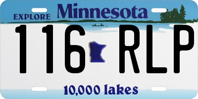 MN license plate 116RLP