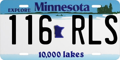 MN license plate 116RLS