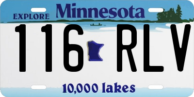 MN license plate 116RLV