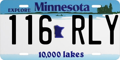 MN license plate 116RLY