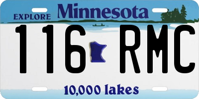 MN license plate 116RMC