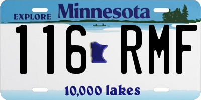 MN license plate 116RMF