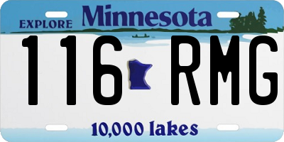 MN license plate 116RMG