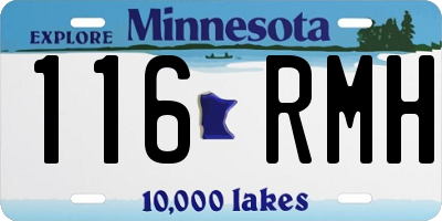 MN license plate 116RMH