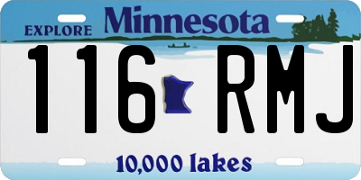 MN license plate 116RMJ