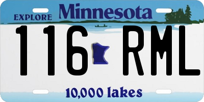 MN license plate 116RML