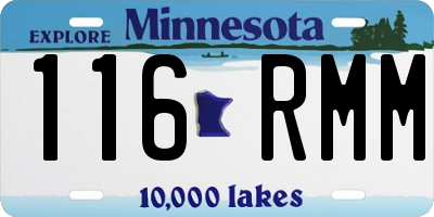 MN license plate 116RMM