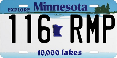 MN license plate 116RMP
