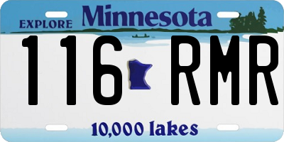 MN license plate 116RMR