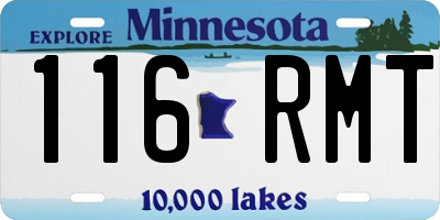 MN license plate 116RMT