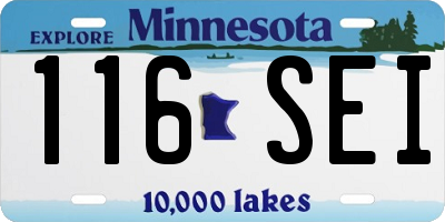 MN license plate 116SEI