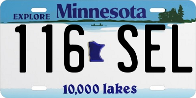 MN license plate 116SEL