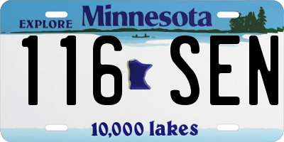 MN license plate 116SEN