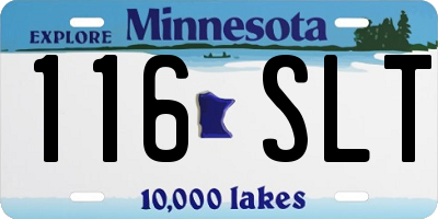 MN license plate 116SLT