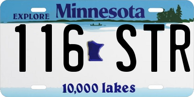 MN license plate 116STR