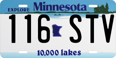 MN license plate 116STV