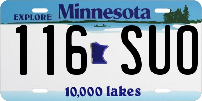 MN license plate 116SUO