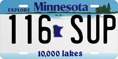 MN license plate 116SUP