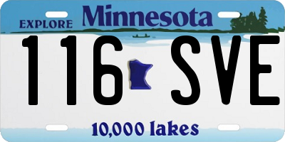MN license plate 116SVE