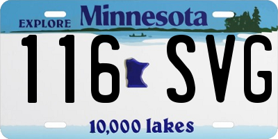 MN license plate 116SVG