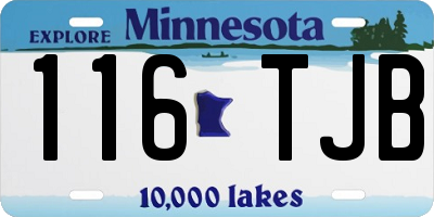MN license plate 116TJB