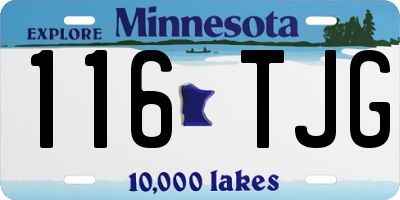 MN license plate 116TJG