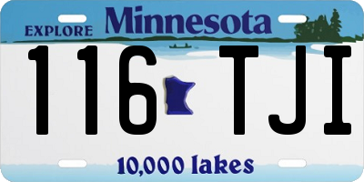 MN license plate 116TJI