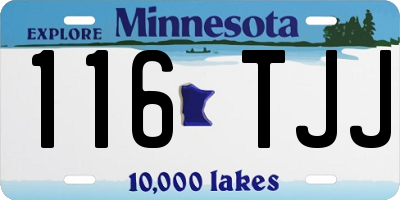 MN license plate 116TJJ