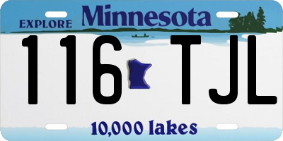 MN license plate 116TJL