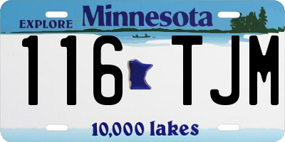 MN license plate 116TJM