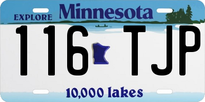 MN license plate 116TJP