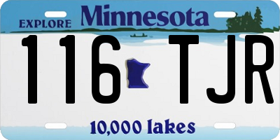 MN license plate 116TJR