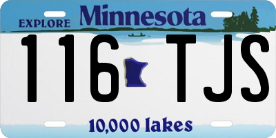 MN license plate 116TJS